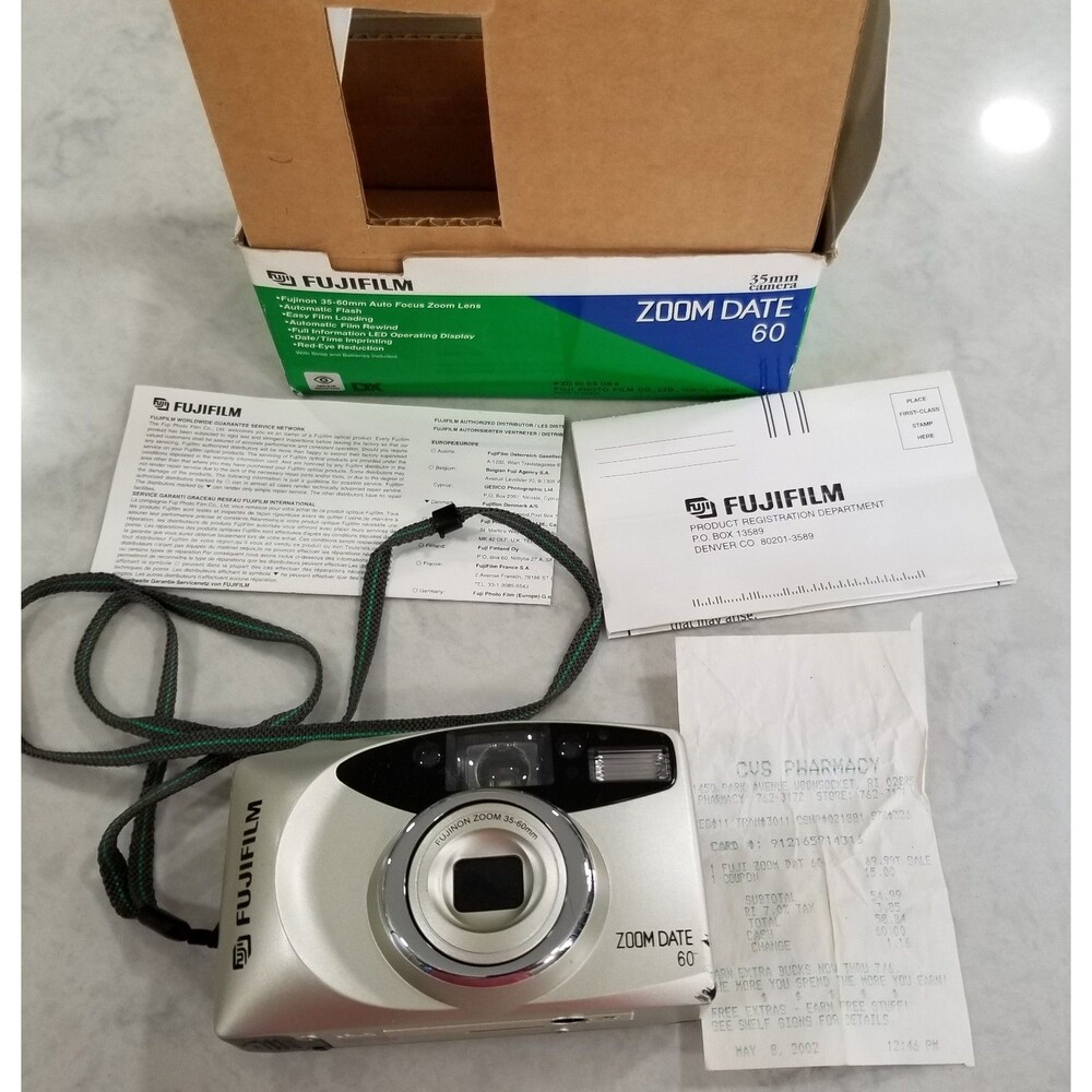 Fujifilm zoom date 60 Film Camera teated working with one roll unused film